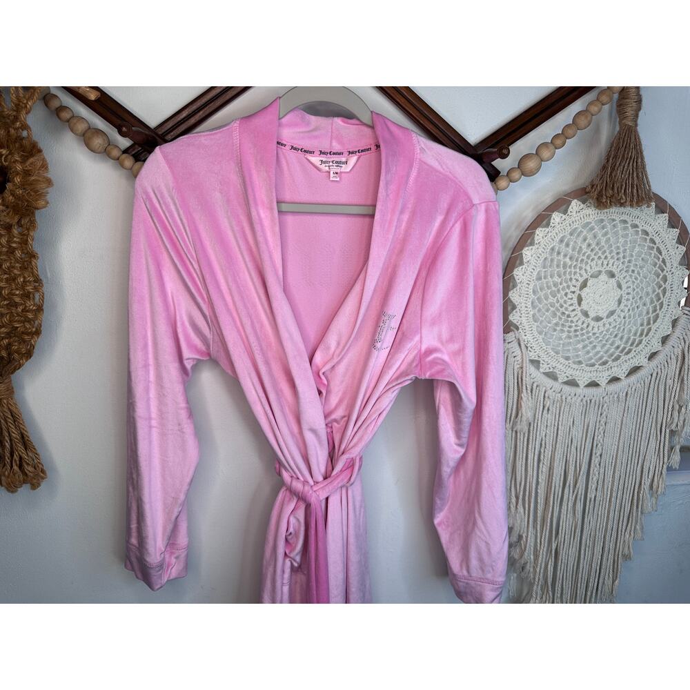 Juicy Couture Pink Velvet Velour Bling Robe